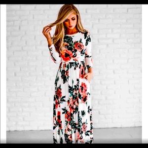 New without tags. Beautiful flower maxi dress- very soft!